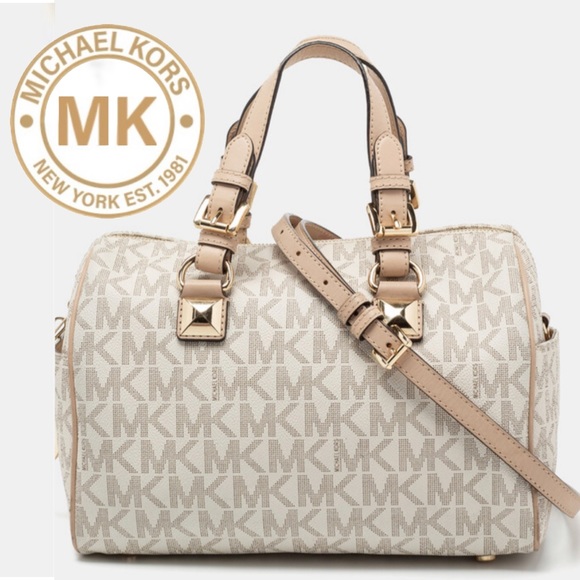 MICHAEL Michael Kors Handbags - NWT - Michael Kors Vanilla MD Grayson Satchel - Crossbody - Handbag - Purse